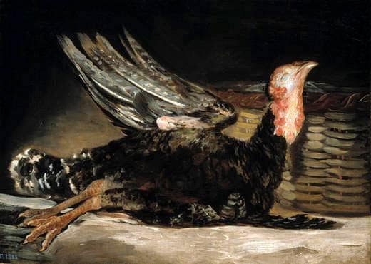 Dead turkey by Francisco Goya — Oil Painting Reproduction