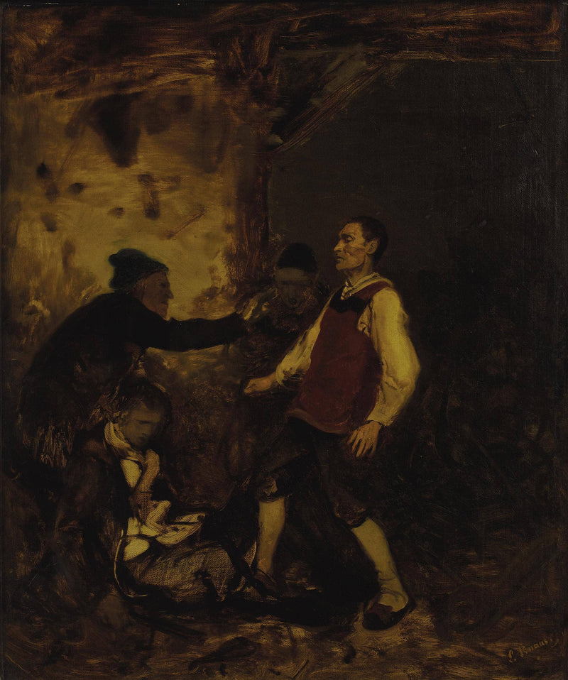 Death of a gentleman by Ludwig Knaus — Oil Painting Reproduction