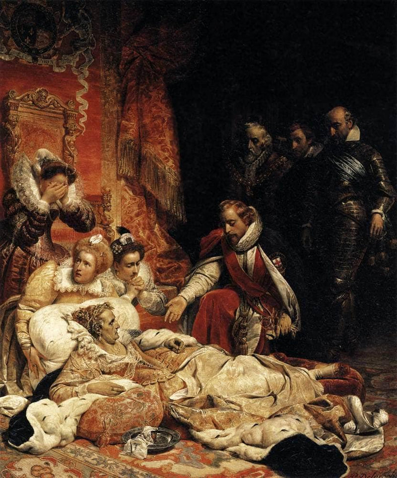 Death of Elizabeth I, Queen of England by Paul Delaroche — Oil Painting Reproduction