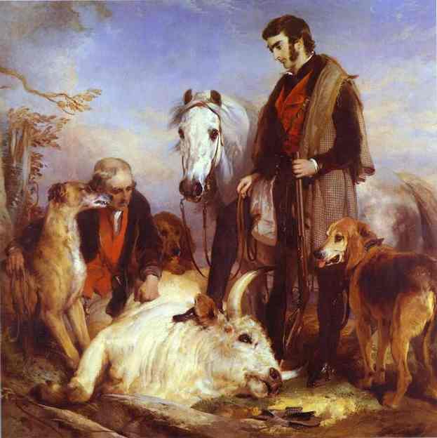 Death of the Wild Bull by Edwin Henry Landseer — Oil Painting Reproduction