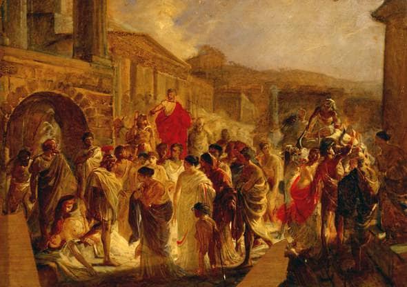 Death of Virginia, Study by Nikolai Ge — Oil Painting Reproduction