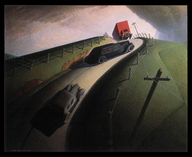 Death on the Ridge Road by Grant Wood — Oil Painting Reproduction
