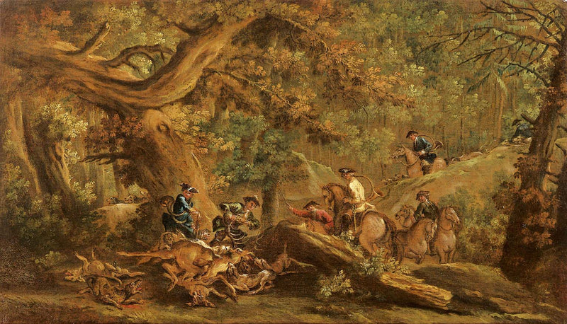 Deer hunting by Francesco Guardi — Oil Painting Reproduction