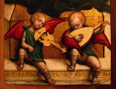Madonna Con Il Bambino, Angeli Musicanti, Santa Barbara Con Il Donatore E San Michele, Sacra Famiglia, San Valeriano, Storie Di Santa Catarina in modern living room