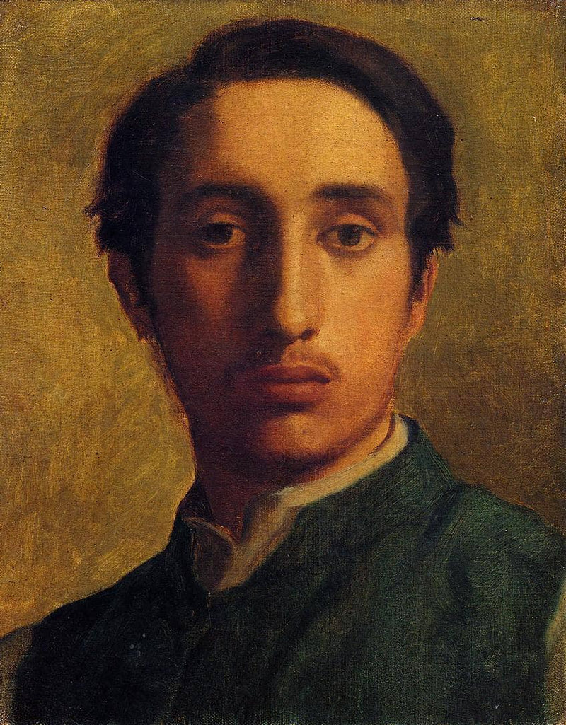 Degas in a Green Jacket by Edgar Degas — Oil Painting Reproduction