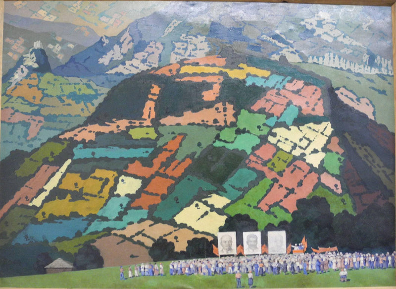 Demonstration in Imereti by David Kakabadze — Oil Painting Reproduction