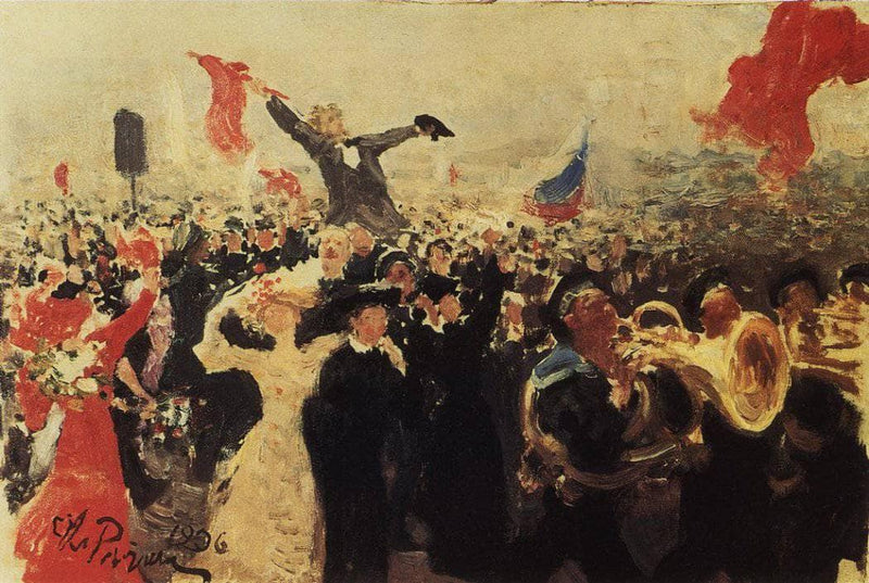 Demonstration on October 17, 1905 (Sketch) by Ilya Repin — Oil Painting Reproduction