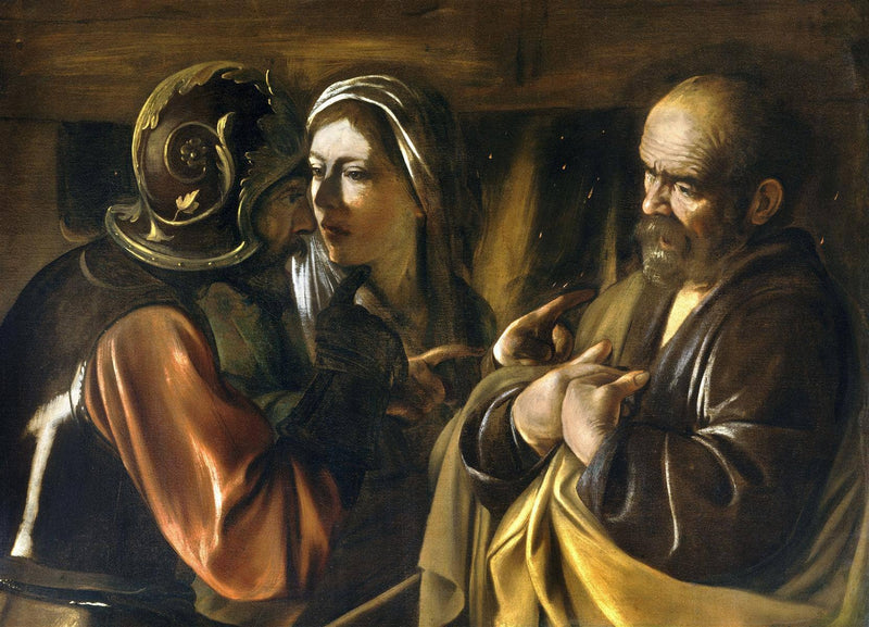 Denial of Saint Peter by Caravaggio — Oil Painting Reproduction