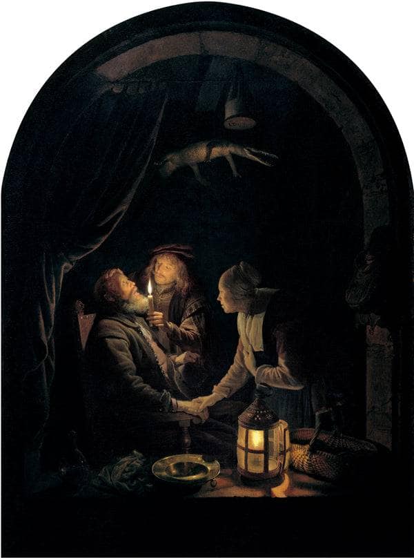 Dentist by Candlelight by Gerrit Dou — Oil Painting Reproduction