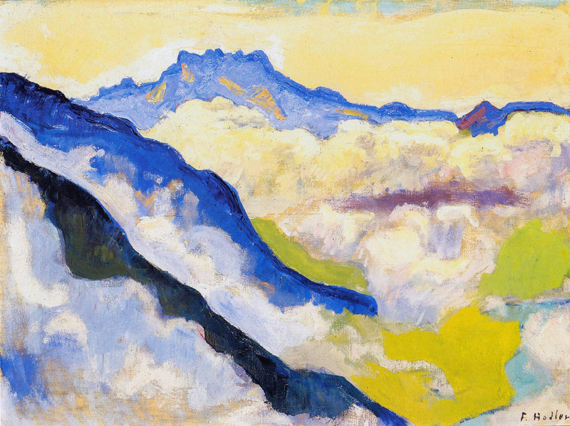 Dents du Midi in Clouds by Ferdinand Hodler — Oil Painting Reproduction