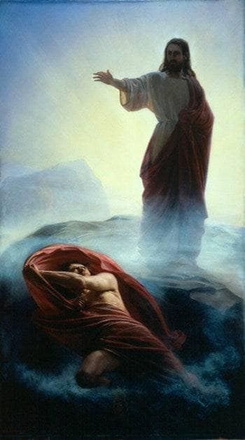 Denying Satan by Carl Bloch — Oil Painting Reproduction