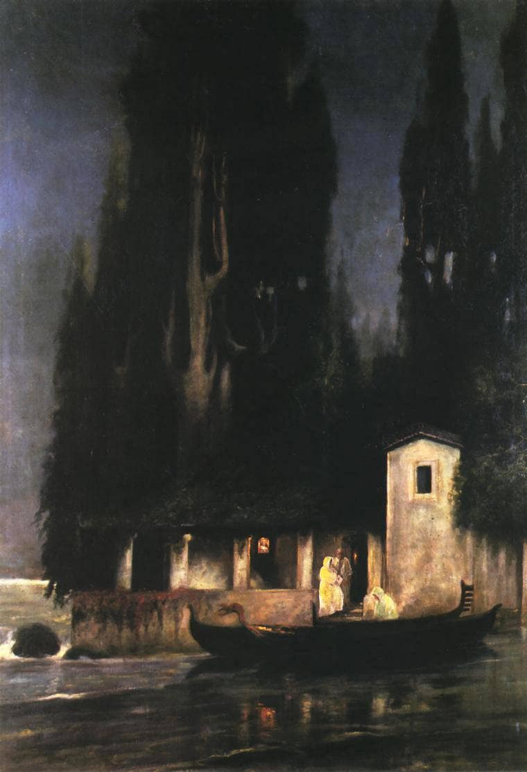 Departure from an Island at Night by Henryk Siemiradzki — Oil Painting Reproduction