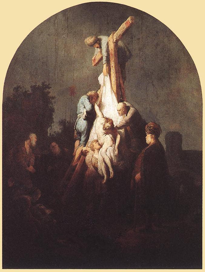 Deposition from the Cross by Rembrandt — Oil Painting Reproduction