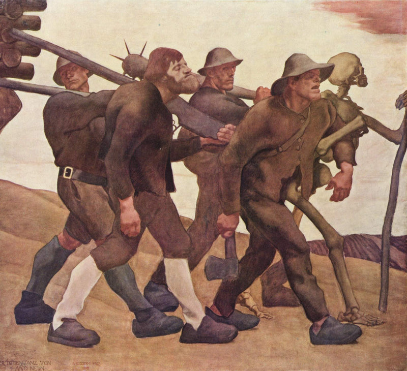 Der Totentanz Von Anno Neun by Albin Egger-Lienz — Oil Painting Reproduction