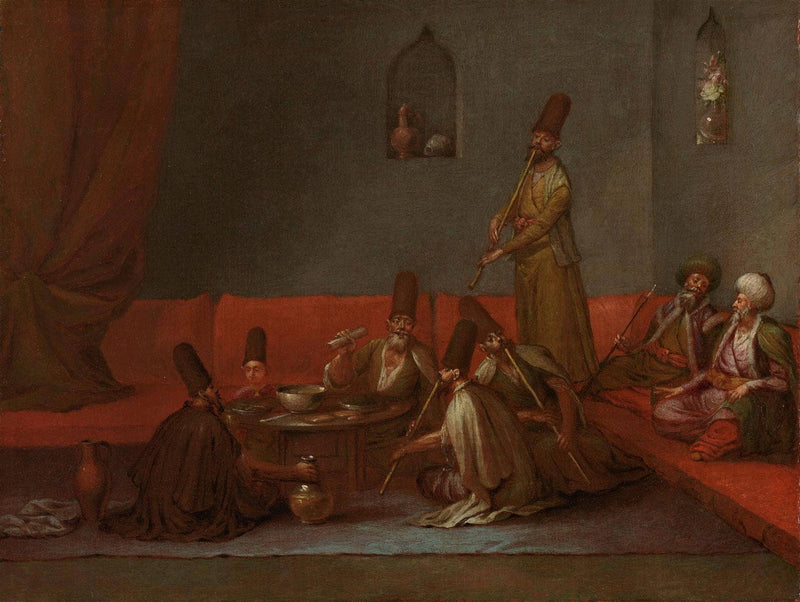 Dervishes at the Meal by Jean Baptiste Vanmour — Oil Painting Reproduction