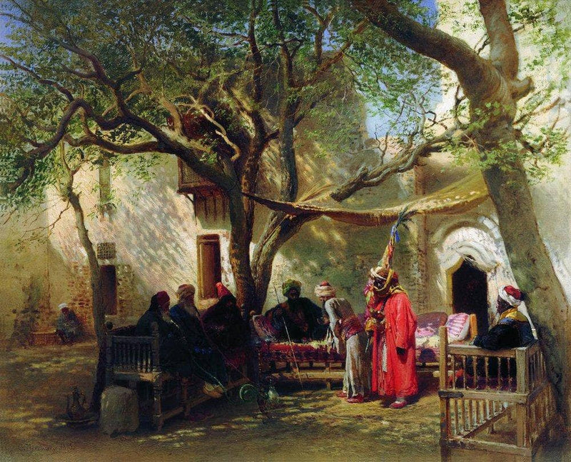 Dervishes in Cairo by Konstantin Makovsky — Oil Painting Reproduction