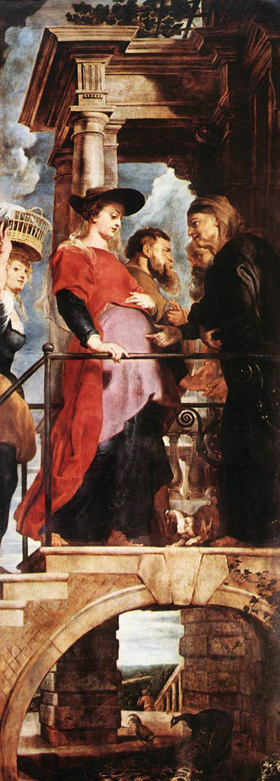 Descent from the Cross (left wing) in modern living room