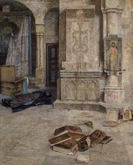 Desecrated Shrine by Vardges Sureniants — Oil Painting Reproduction