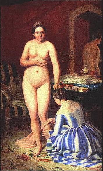 Diana Dressing by Alexey Venetsianov — Oil Painting Reproduction