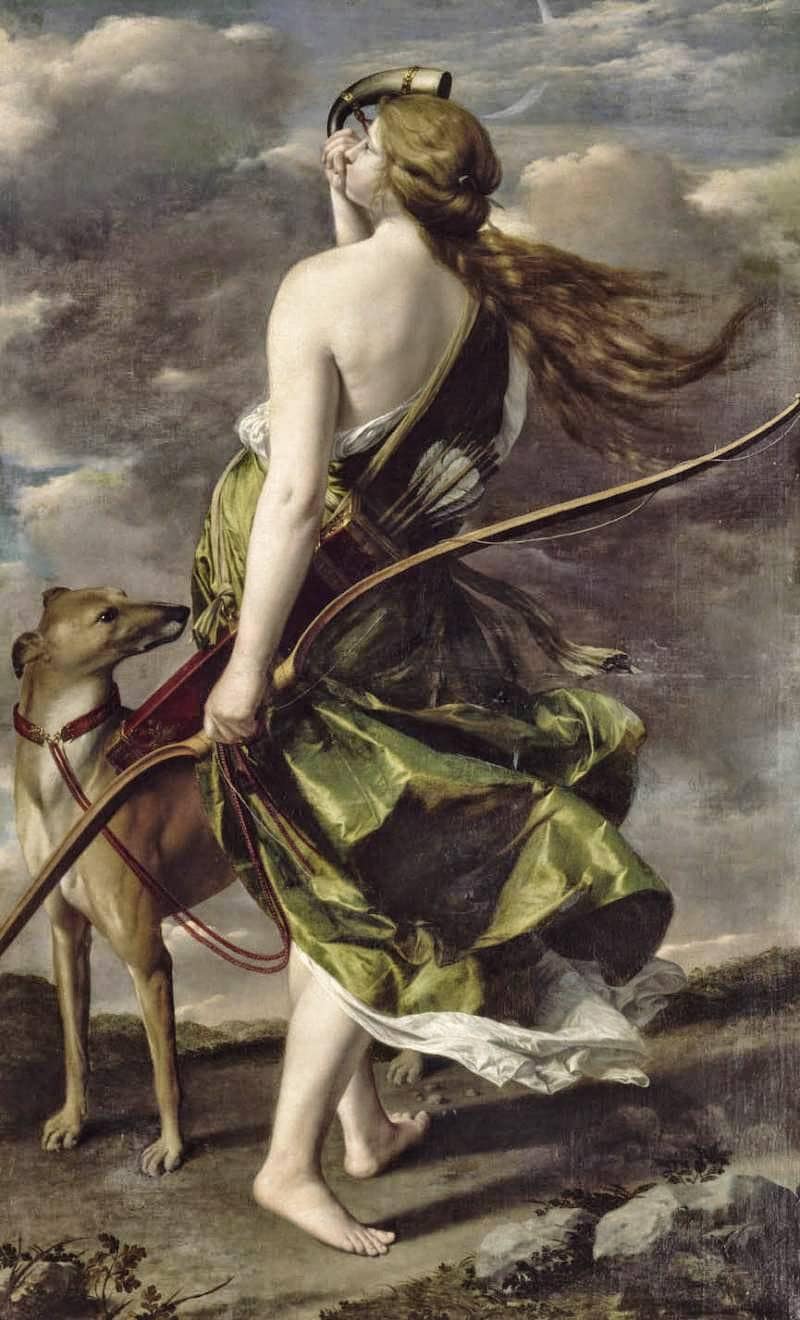 Diana the Huntress by Orazio Gentileschi — Oil Painting Reproduction