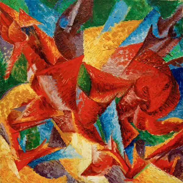 Dimensional shapes of a horse by Umberto Boccioni — Oil Painting Reproduction