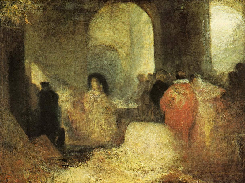 Dinner in a Great Room with Figures- in Costume by J.M.W. Turner — Oil Painting Reproduction