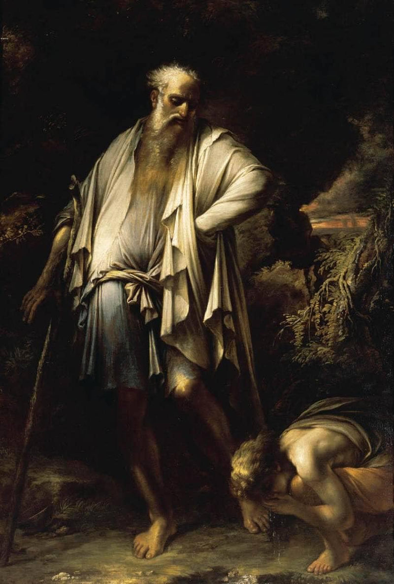 Diogenes Casting Away His Cup by Salvator Rosa — Oil Painting Reproduction