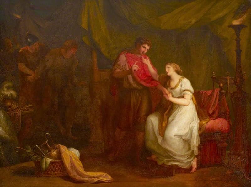 Diomed and Cressida (from William Shakespeare's 'Troilus and Cressida', Act V, Scene II) by Angelica Kauffman — Oil Painting Reproduction