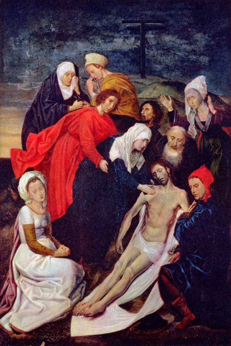 Diptych of The Fall of Man and The Redemption (Lamentation of Christ) by Hugo van der Goes — Oil Painting Reproduction