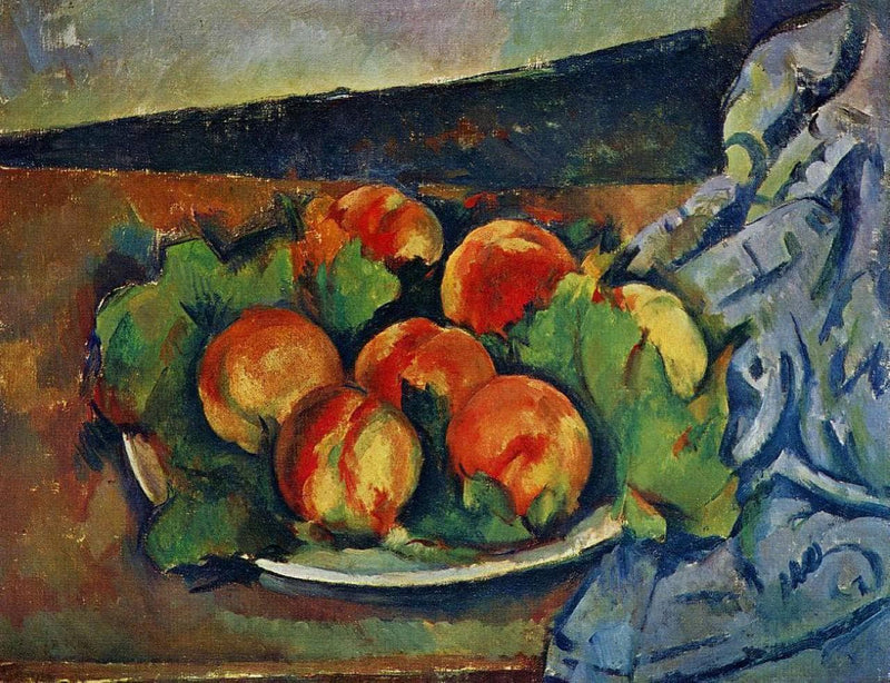 Dish of Peaches by Paul Cezanne — Oil Painting Reproduction