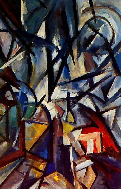 Disjunction of forms by Olga Rozanova — Oil Painting Reproduction