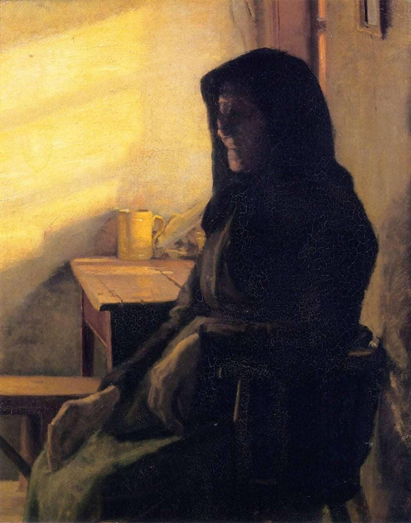 A Blind Woman in Her Room by Anna Ancher — Oil Painting Reproduction