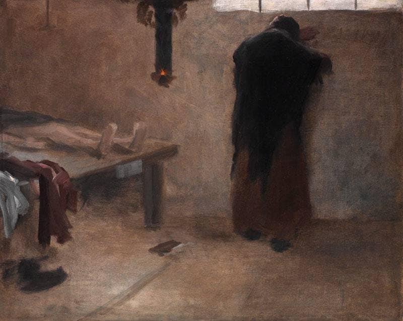 In the Morgue by Jakub Schikaneder — Oil Painting Reproduction