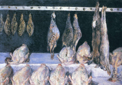 Display of Chickens and Game Birds in dining room