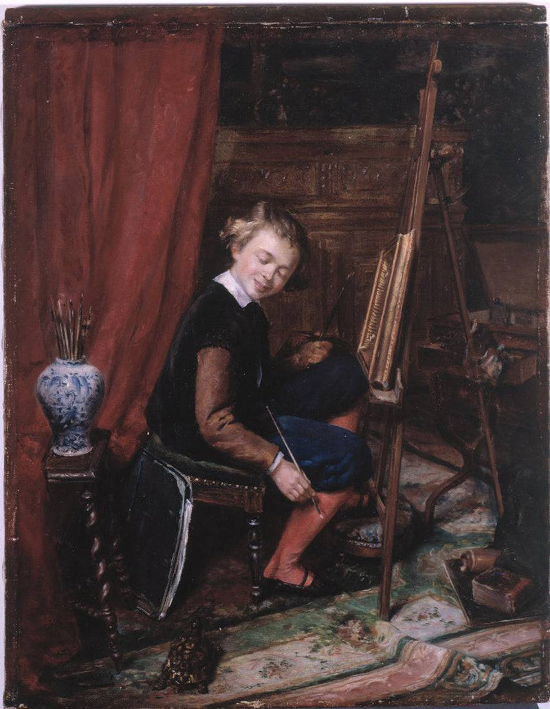 Distraction by Eduardo Zamacois — Oil Painting Reproduction
