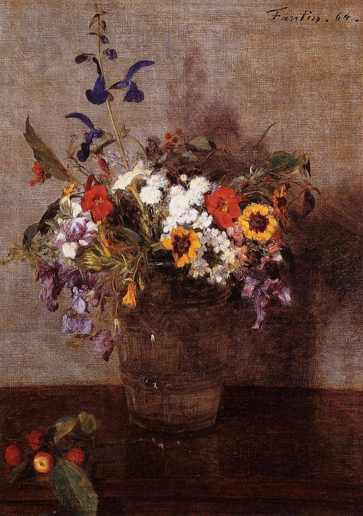 Diverse Flowers by Henri Fantin-Latour — Oil Painting Reproduction