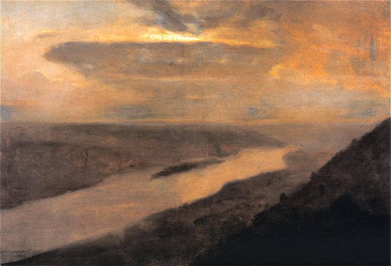 Dniester at Night by Józef CheÅmoÅski — Oil Painting Reproduction