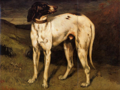 Dog from Ornans in entryway