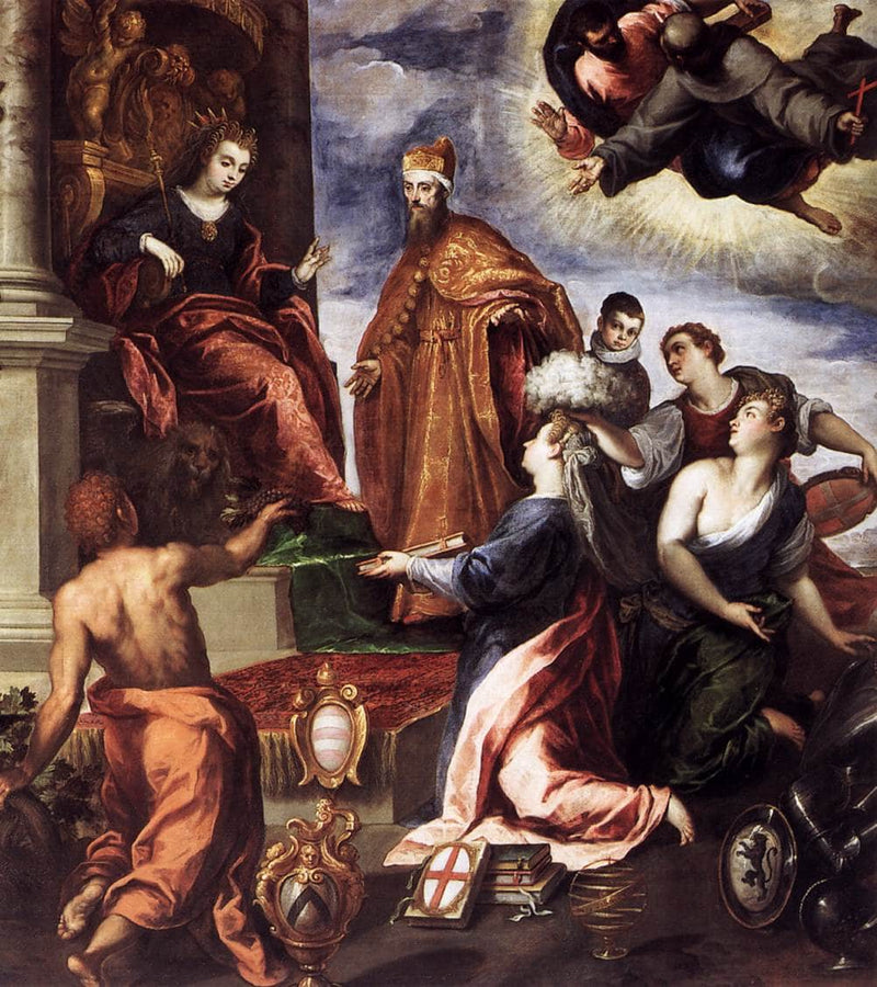 Doge Francesco Venier Presents the Subject Cities to Venice by Palma il Giovane — Oil Painting Reproduction