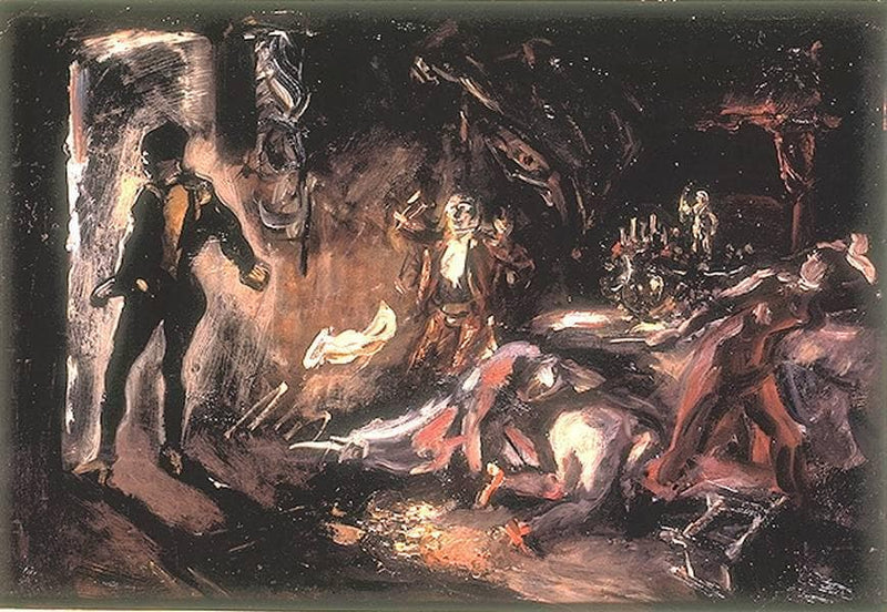 Don Juan's Encounter with the Stony Gues by Max Slevogt — Oil Painting Reproduction