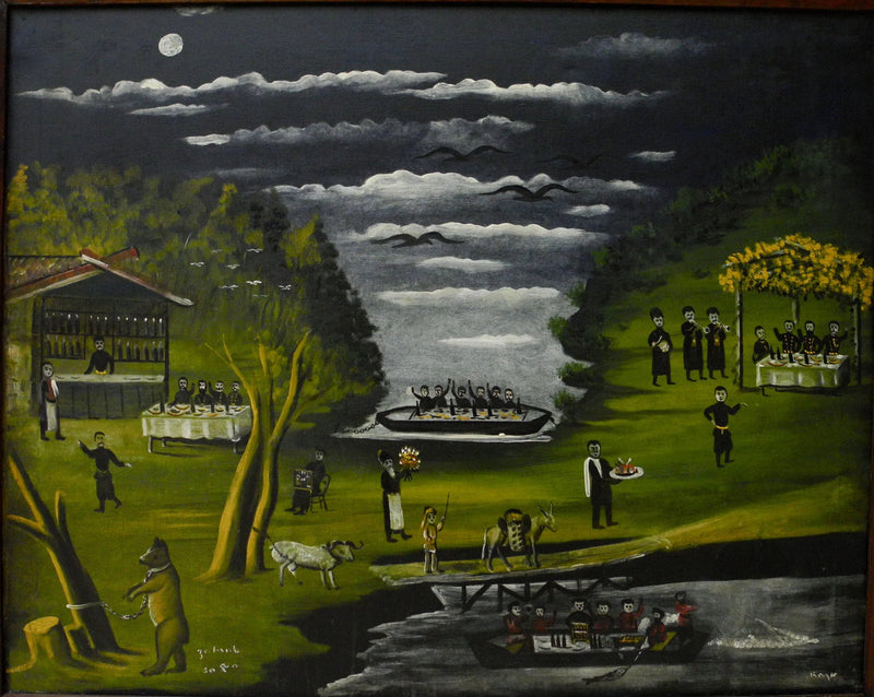 Donkey Bridge by Niko Pirosmani — Oil Painting Reproduction