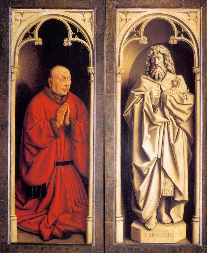 Donor and St. John the Baptist by Jan van Eyck — Oil Painting Reproduction