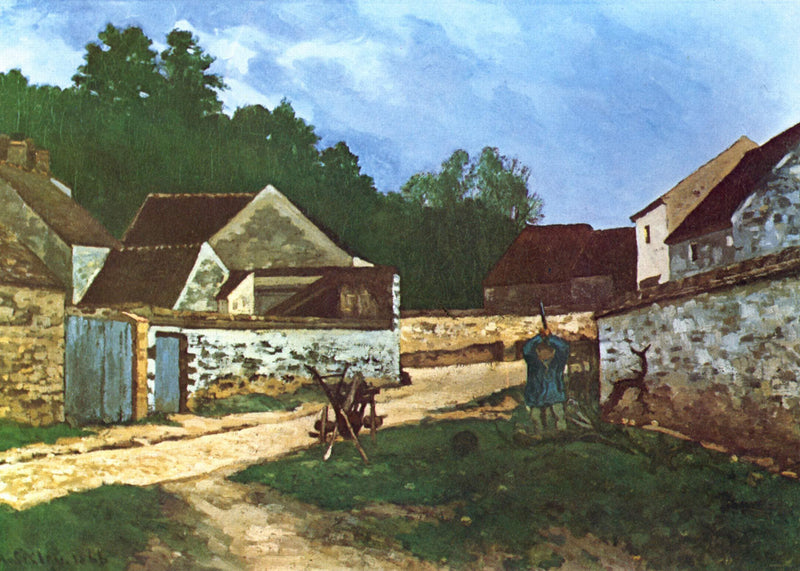 Dorfstrasse in Marlotte by Alfred Sisley — Oil Painting Reproduction