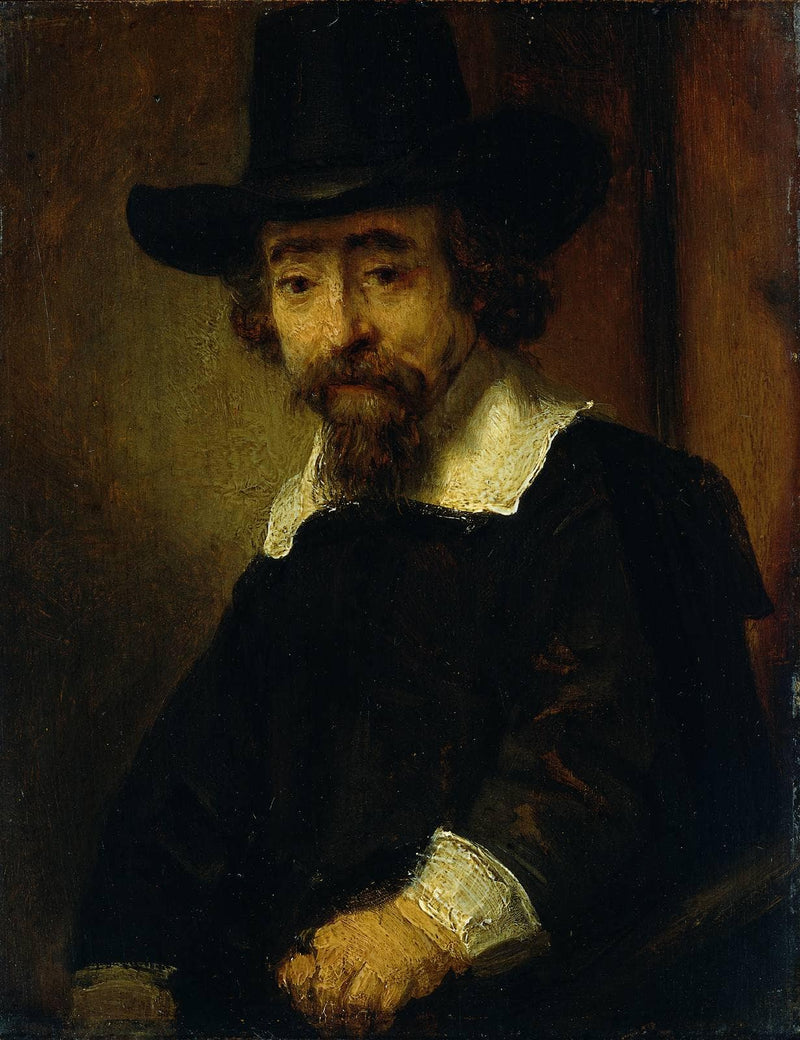 Dr Ephraim Bueno, Jewish Physician and Writer by Rembrandt, Oil Painting Reproduction
