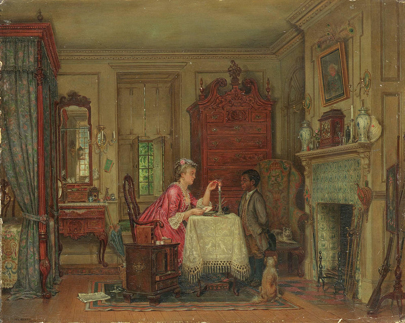 Drafting the Letter by Edward Lamson Henry — Oil Painting Reproduction