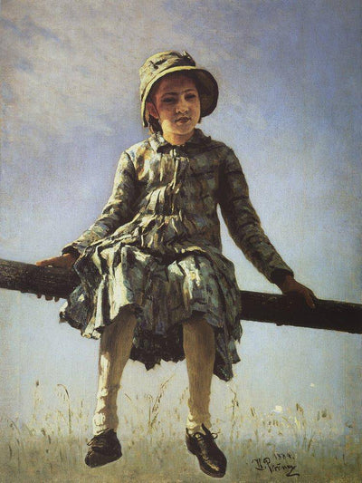 Dragon Fly. Portrait of Vera Repina, the Artist's Daughter in kitchen