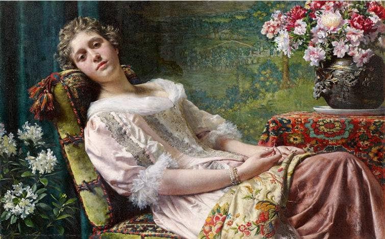 Dreaming Girl by Wladyslaw Czachorski — Oil Painting Reproduction