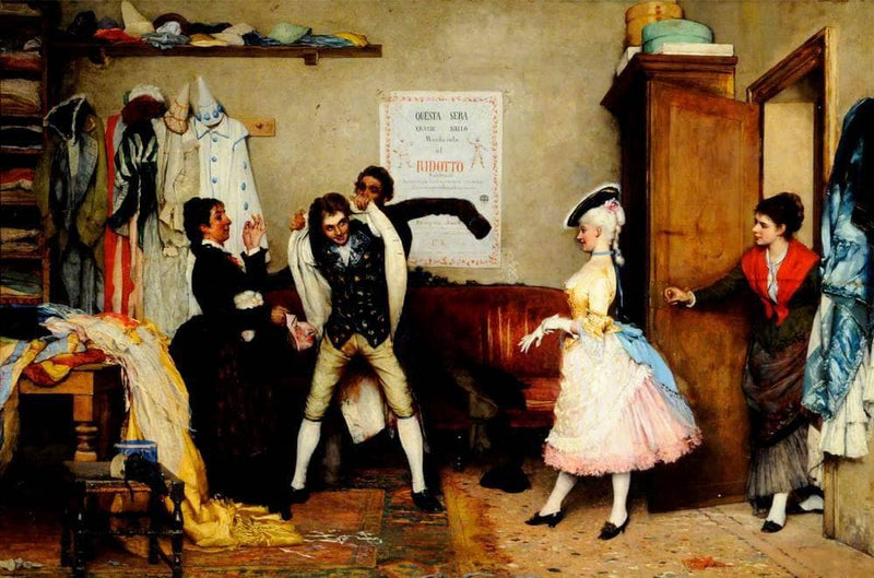 Dressing for the Masquerade by Eugene de Blaas — Oil Painting Reproduction