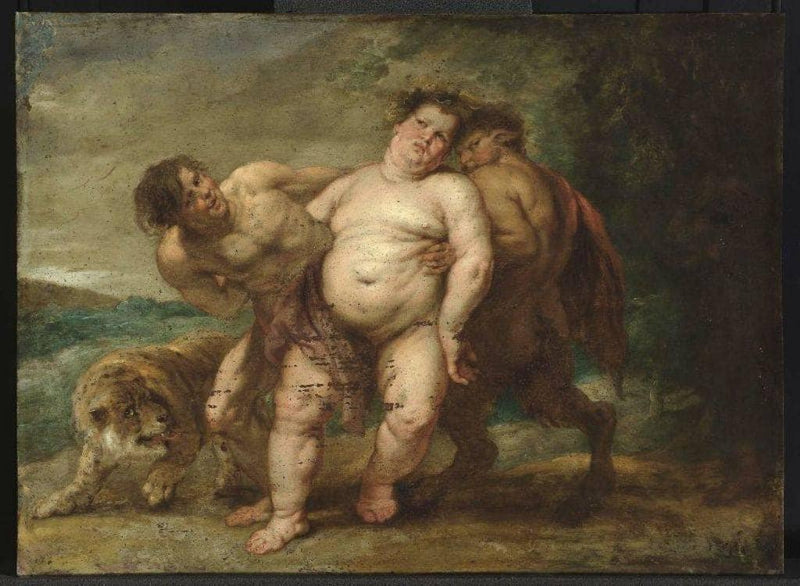 Drunken Bacchus with Faun and Satyr by Peter Paul Rubens — Oil Painting Reproduction
