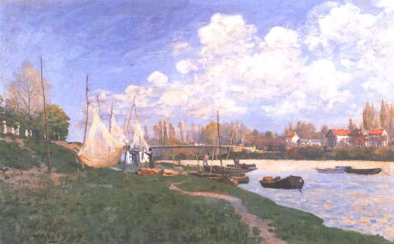 Drying Nets by Alfred Sisley — Oil Painting Reproduction